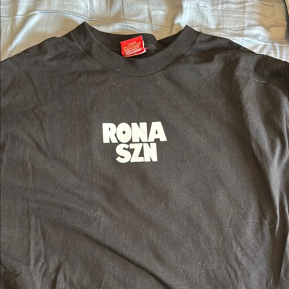 Black Short Sleeve Tee with Minimalist Graphic